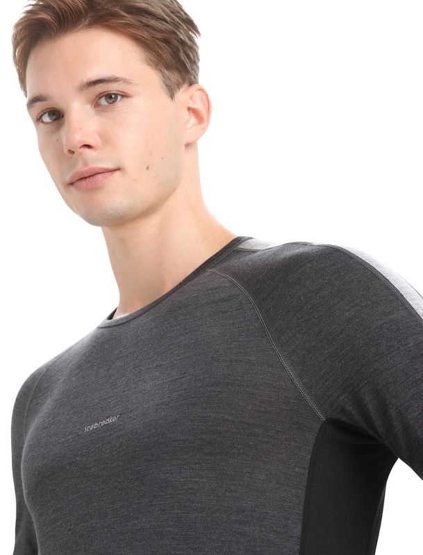 Men's 125 ZoneKnit Merino Long Sleeve Crewe Thermal Top Jet Hea