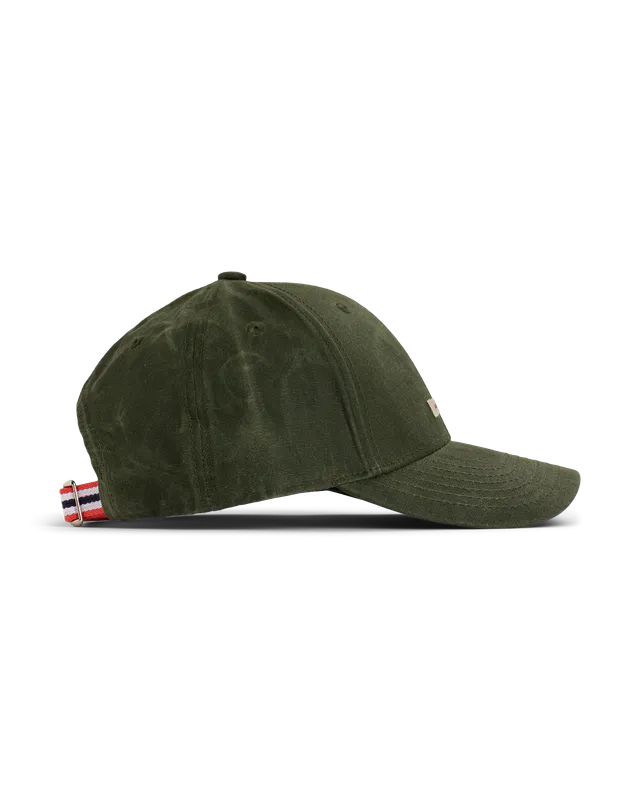 Waxed Cotton Cap Olive/Patch