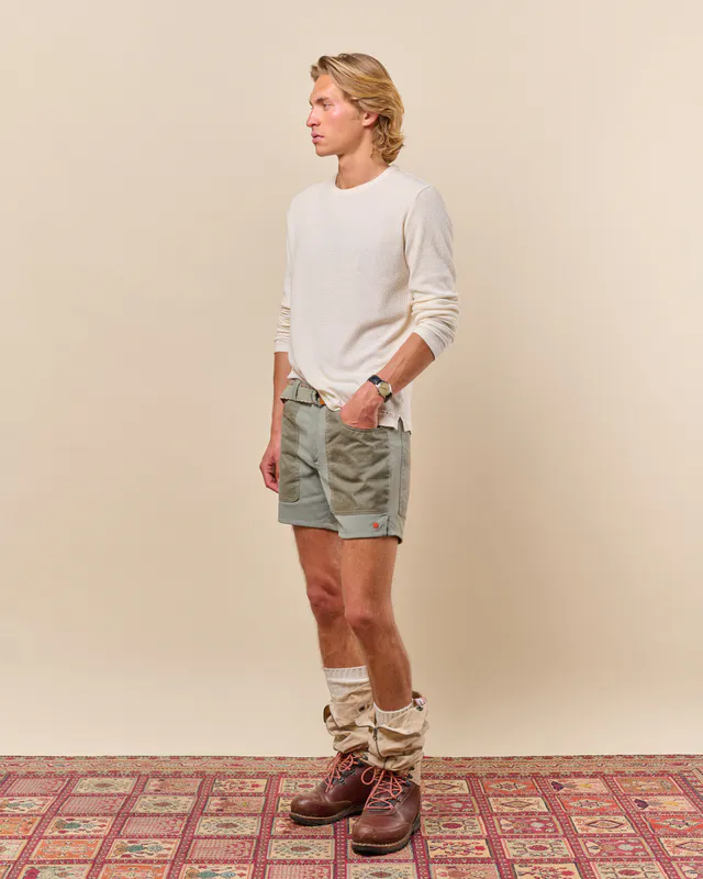 7Incher Field Shorts Mens Offwhite/Tan