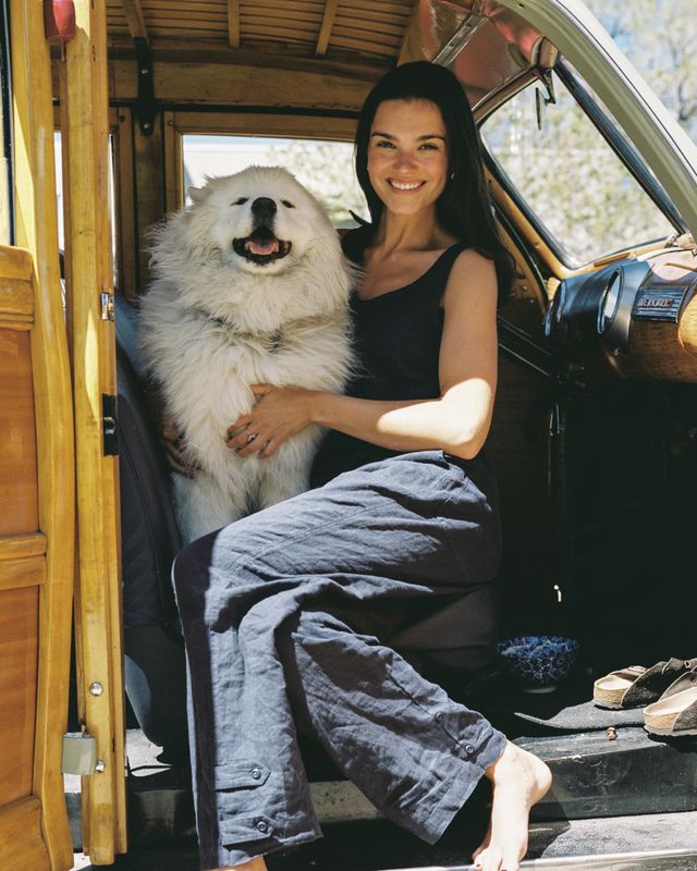 Safari Linen Pants Womens Faded Navy
