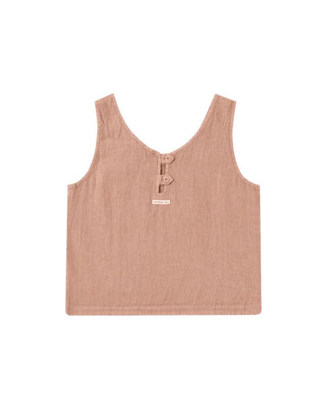 Safari Linen Top Womens Apricot