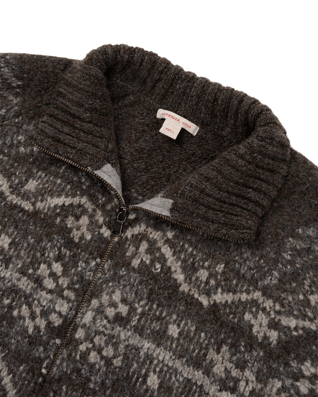 Amundsen Alpe Full-Zip Mens Light Grey/Pattern