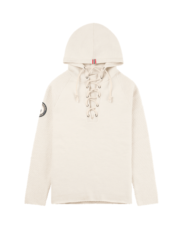 Amundsen Boiled Hoodie Laced Mens Oatmeal