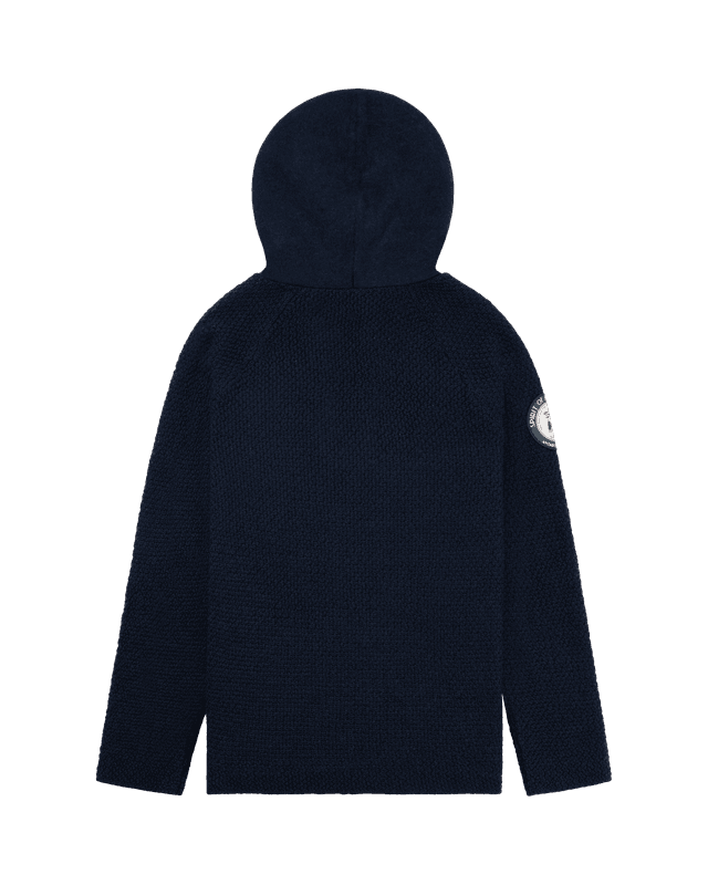 Amundsen Boiled Hoodie Laced Mens Faded Navy