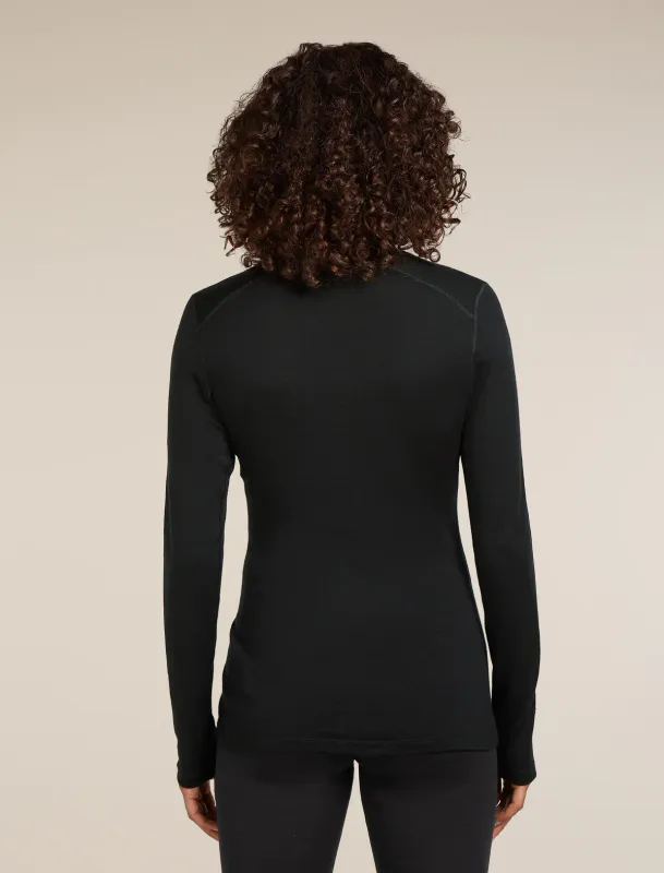 Icebreaker Merino 260 Oasis Long Sleeve Half Zip Women Black