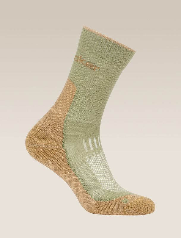  Women's Merino Hike+ Light Crew Socks Lichen Sand