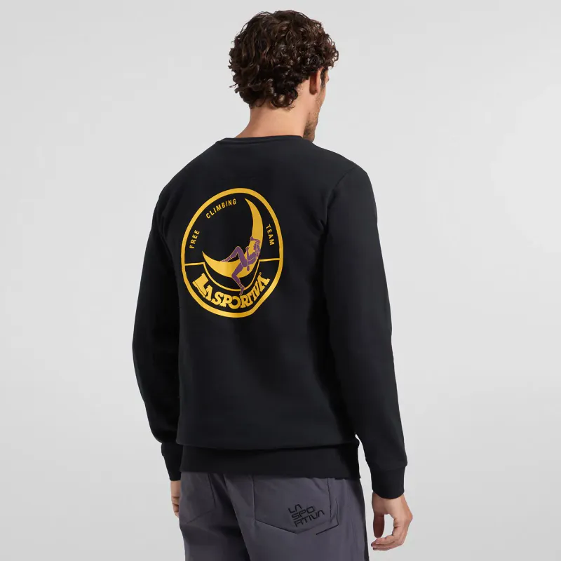 La Sportiva Climbing on the Moon Sweatshirt M Nero/Giallo