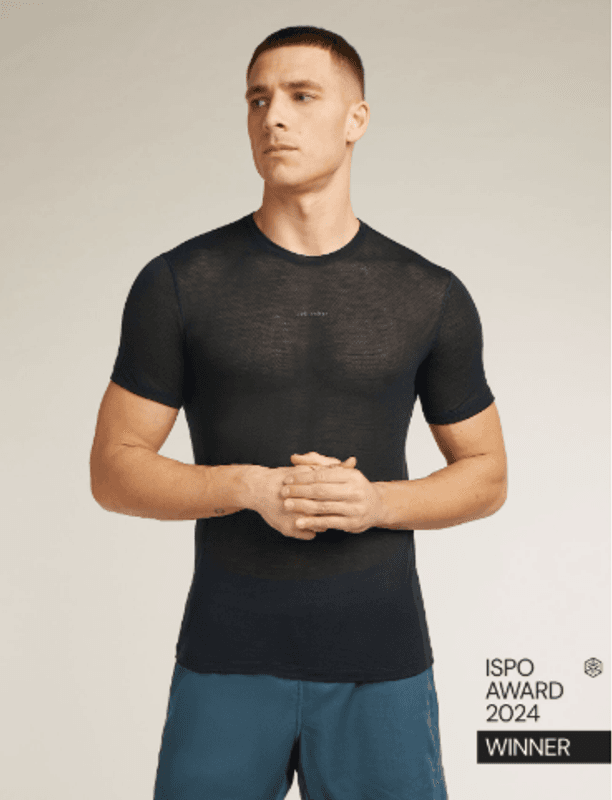 Men's Merino Blend 75 Cool-Lite Featherlight SS T-Shirt Black