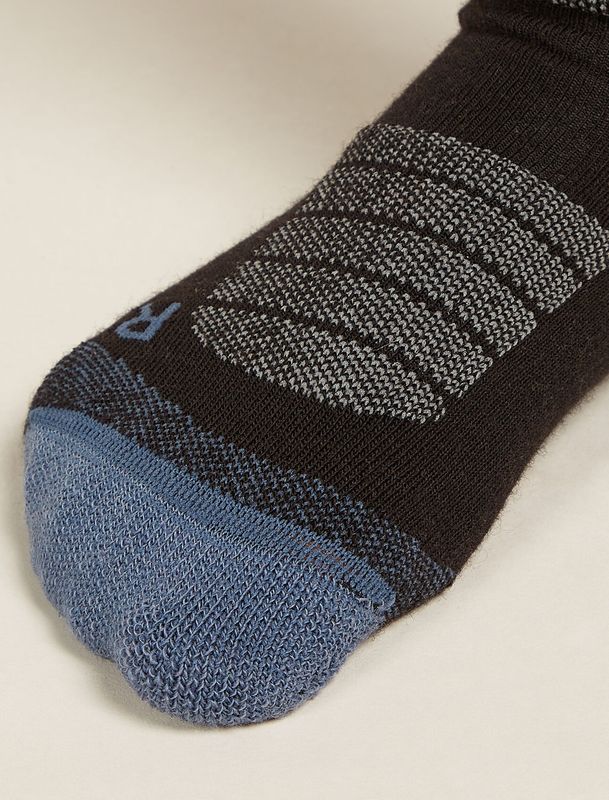 Kids' Merino Ski+ Medium OTC Black/Dawn