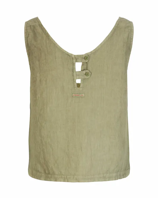 Hovedbilde SAFARI LINEN TOP W 407 Olive ...