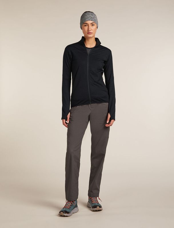 Women's Merino Blend 300 RealFleece Descender LS Zip Jacket Black