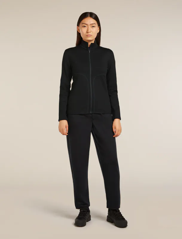 Women's Merino 560 Realfleece Elemental LS Zip Black