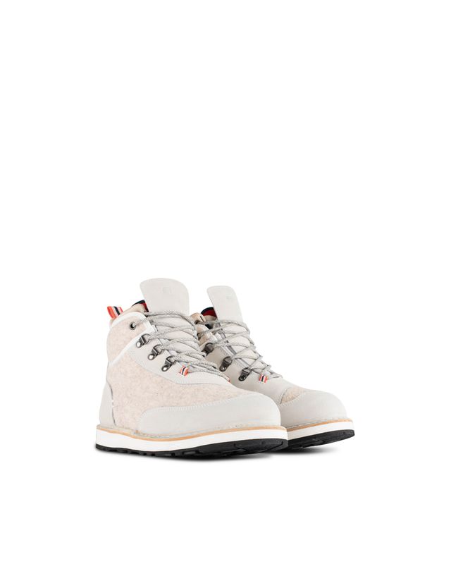 Winter Mucks Low Cut 010 White Suede/Offwhite Wool