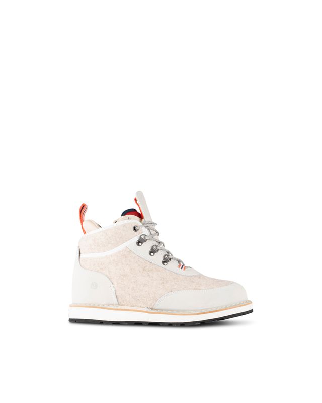 Winter Mucks Low Cut 010 White Suede/Offwhite Wool