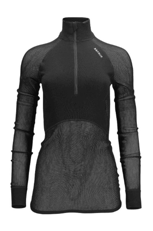 Brynje Wool Thermo Light Zip-polo 3/4 W's Black